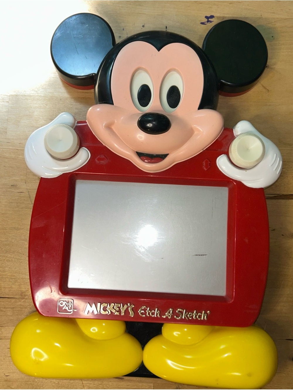 Vintage 1991 Ohio Art Disney Mickey Mouse Etch A Sketch with Moving Eyes